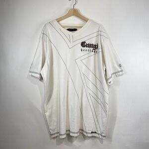 Coogi Mens Heritage Embroidered T Shirt Size 3XL Hip Hop Rap Streetwear White